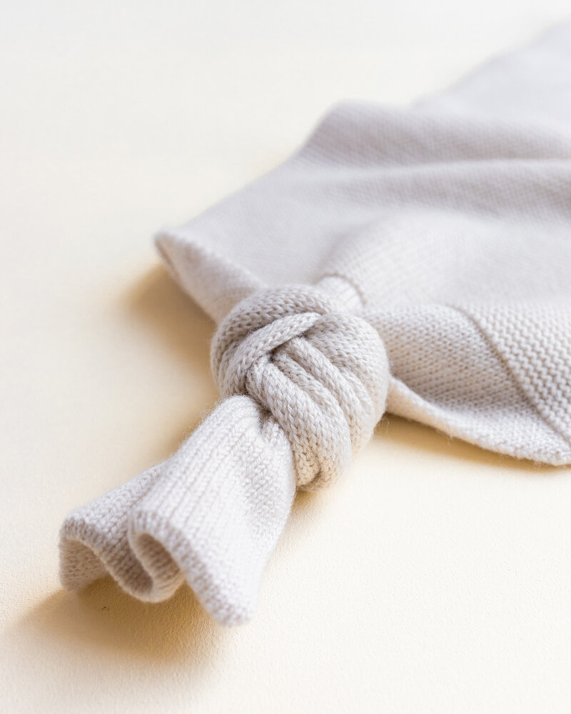 Hvid baby cocoon Off White - Merinowol