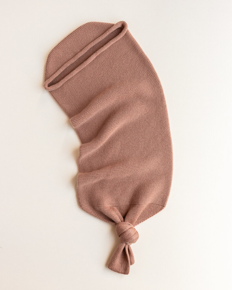 Hvid baby cocoon Terracotta - merinowol