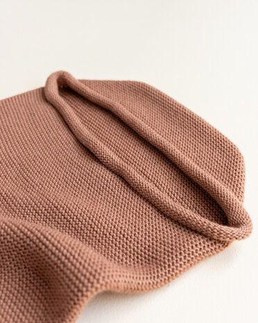 Hvid baby cocoon Terracotta - merinowol