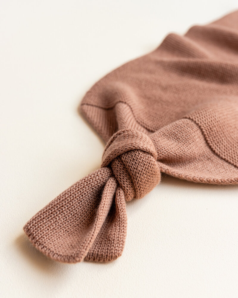 Hvid baby cocoon Terracotta - merinowol