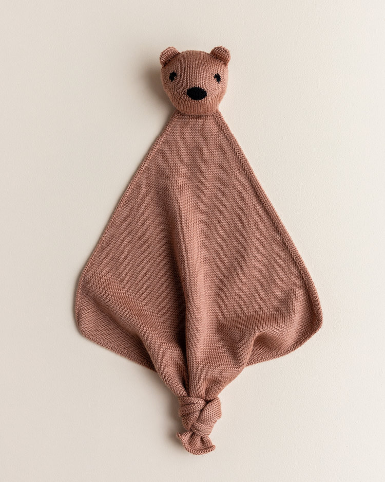Hvid Teddy Tokki Terracotta - knuffeldoekje