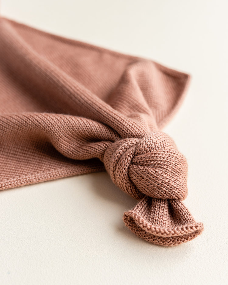 Hvid Teddy Tokki Terracotta - knuffeldoekje