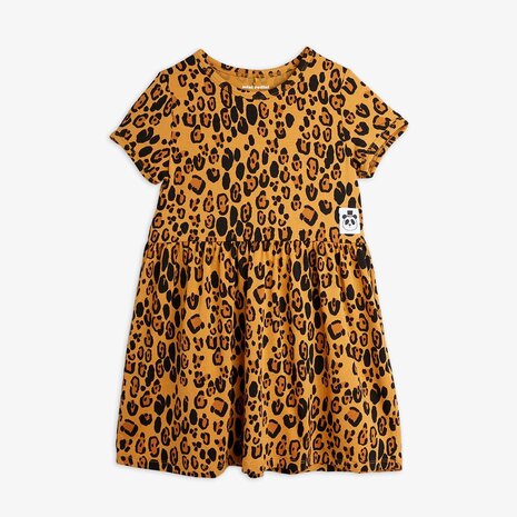 Mini Rodini Basic leopard dress short sleeve Mini Rodini Basic leopard dress short sleeve