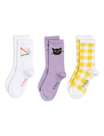 Mini Rodini Past present future 3-pack socks Mini Rodini Past present future 3-pack socks