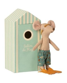 Maileg Beach mice Big brother in Cabin Plage