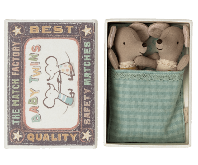 Maileg Twins Baby mice in box