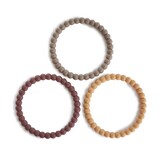 Mushie Silicone bracelet - berry/marigold/khaki Mushie Silicone bracelet - berry/marigold/khaki