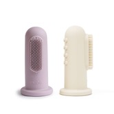 Finger toothbrush / baby tandenborstel - soft lilac/ivory
