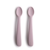 Mushie Siliconen baby lepels - soft lilac Mushie Siliconen baby lepels - soft lilac