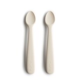 Mushie Siliconen baby lepels - ivory Mushie Siliconen baby lepels - ivory