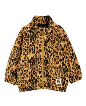 Mini Rodini Leopard fleece jacket