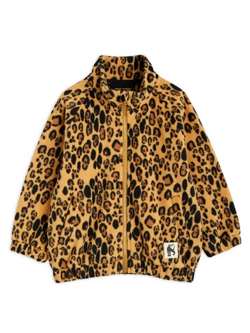 Mini Rodini Leopard fleece jacket