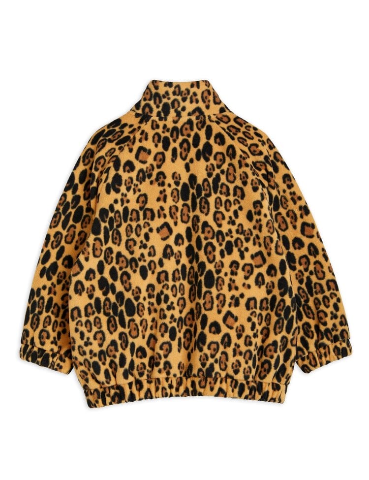 Mini Rodini Leopard fleece jacket