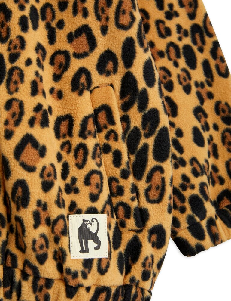 Mini Rodini Leopard fleece jacket Mini Rodini Leopard fleece jacket