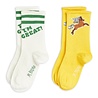 Mini Rodini I am great socks 2-pack - white Mini Rodini I am great socks 2-pack - white