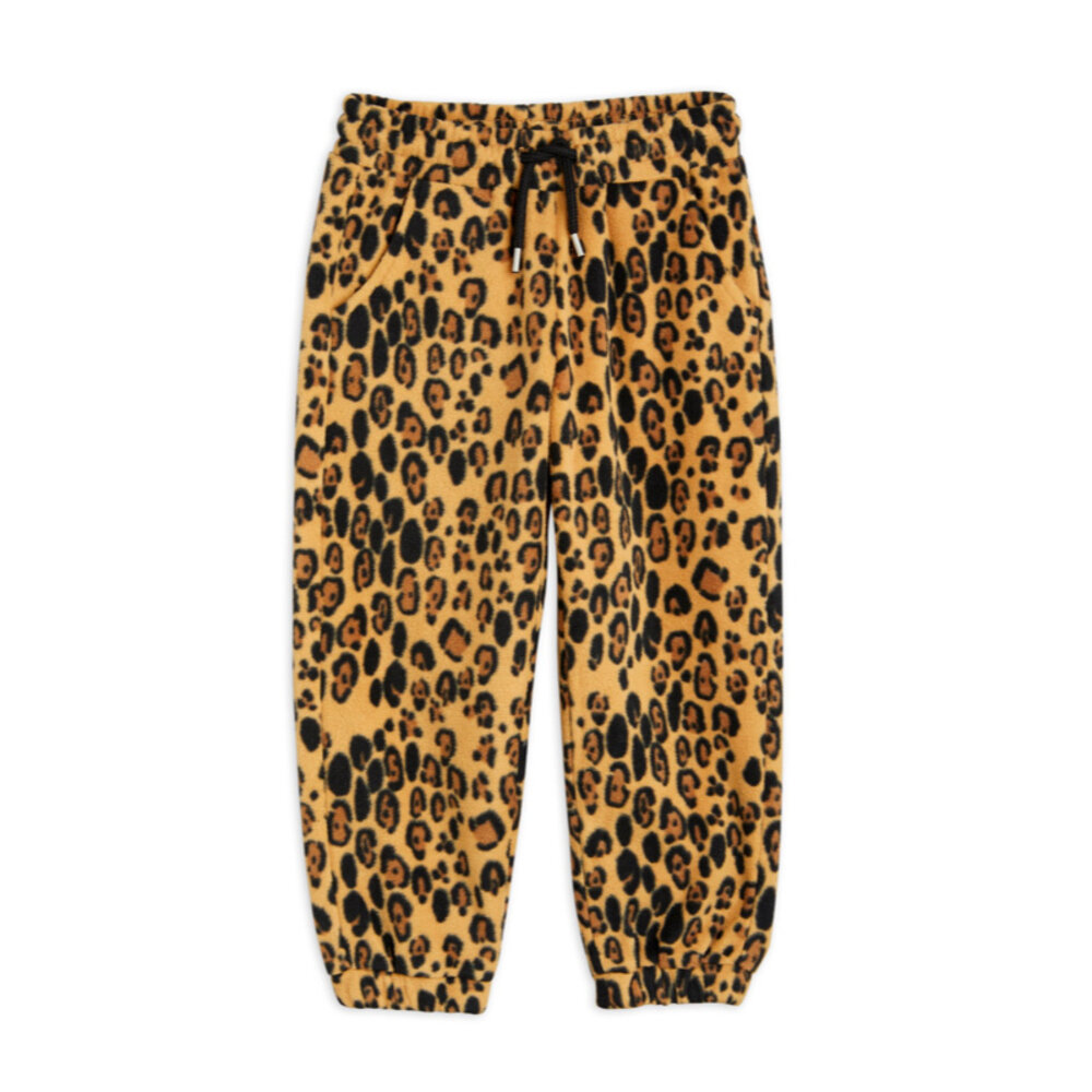 Mini Rodini Leopard fleece trousers Mini Rodini Leopard fleece trousers