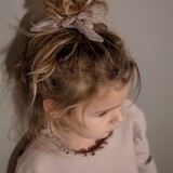 Nixnut Bow Scrunchie Mauve Stripe