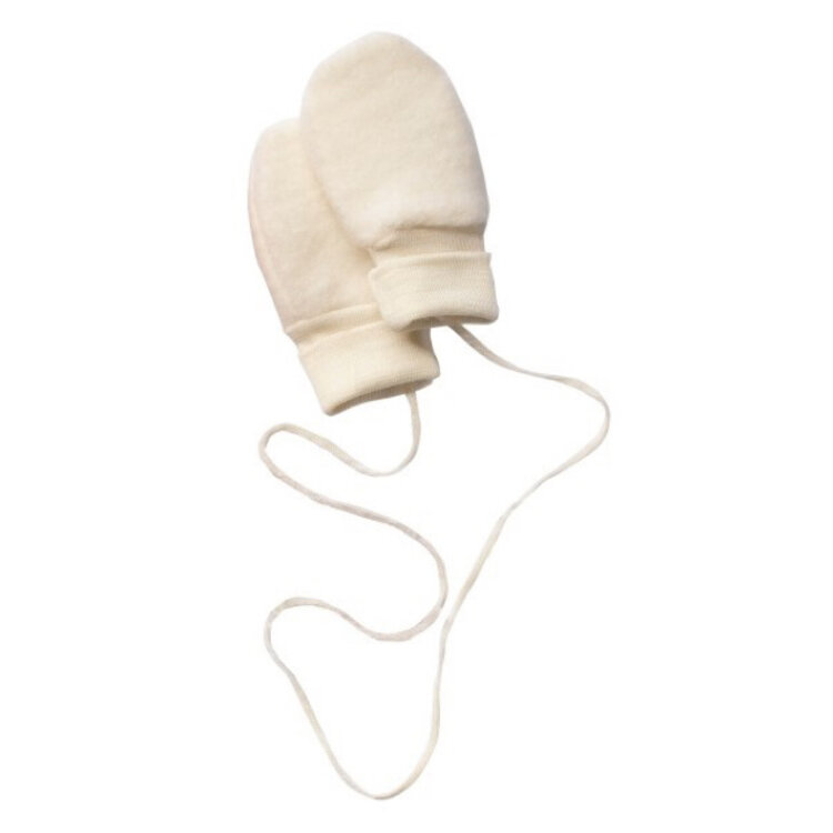 Engel Natur wol fleece baby wantjes - natural