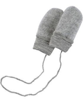 Engel Natur wol fleece baby wantjes - light grey melange Engel Natur wol fleece baby wantjes - light grey melange