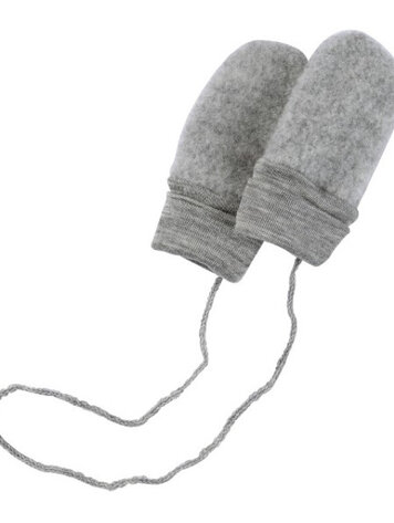 Engel Natur wol fleece baby wantjes - light grey melange