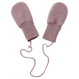 Engel Natur wol fleece baby wantjes - rosewood melange Engel Natur wol fleece baby wantjes - rosewood melange