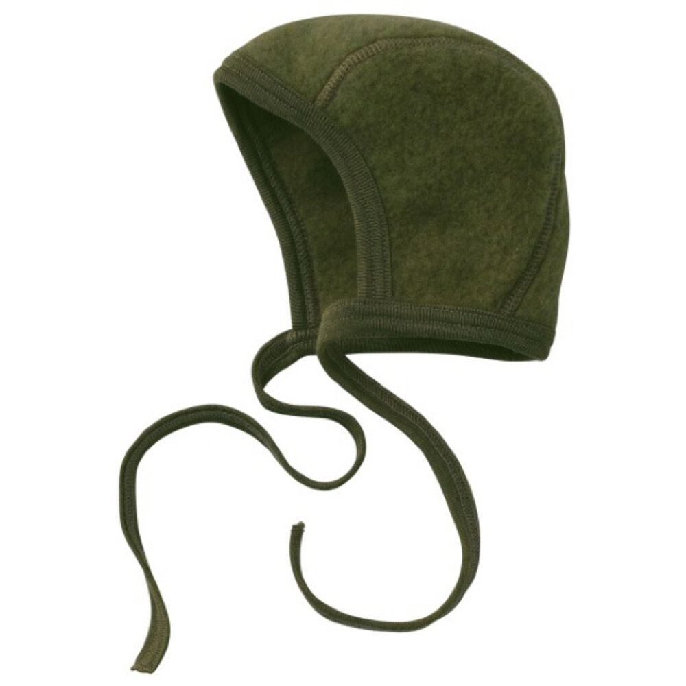 Engel Natur wol fleece baby bonnet mutsje - schilf melange Engel Natur wol fleece baby bonnet mutsje - schilf melange