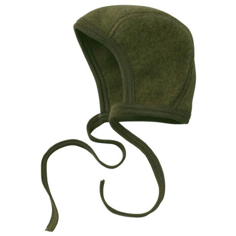 Engel Natur wol fleece baby bonnet mutsje - schilf melange Engel Natur wol fleece baby bonnet mutsje - schilf melange