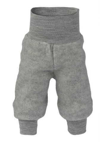 Engel Natur wol fleece broekje - light grey melange