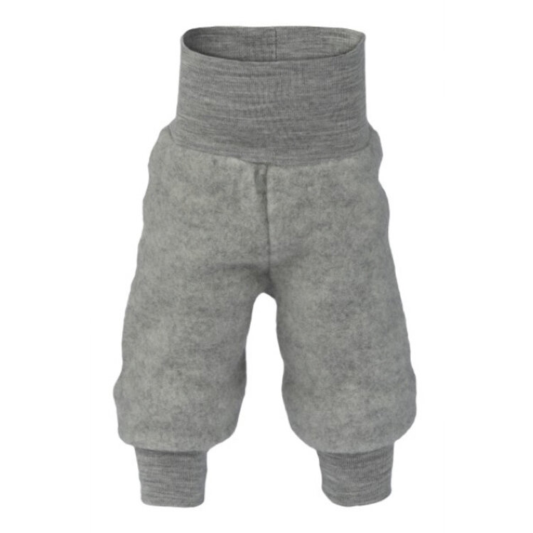 Engel Natur wol fleece broekje - light grey melange