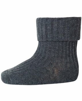 MP Denmark 10 533 497 Cotton rib baby socks Dark Grey Melange MP Denmark 10 533 497 Cotton rib baby socks Dark Grey Melange