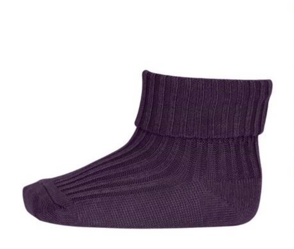 MP Denmark Cotton rib baby socks Dark Purple 2001