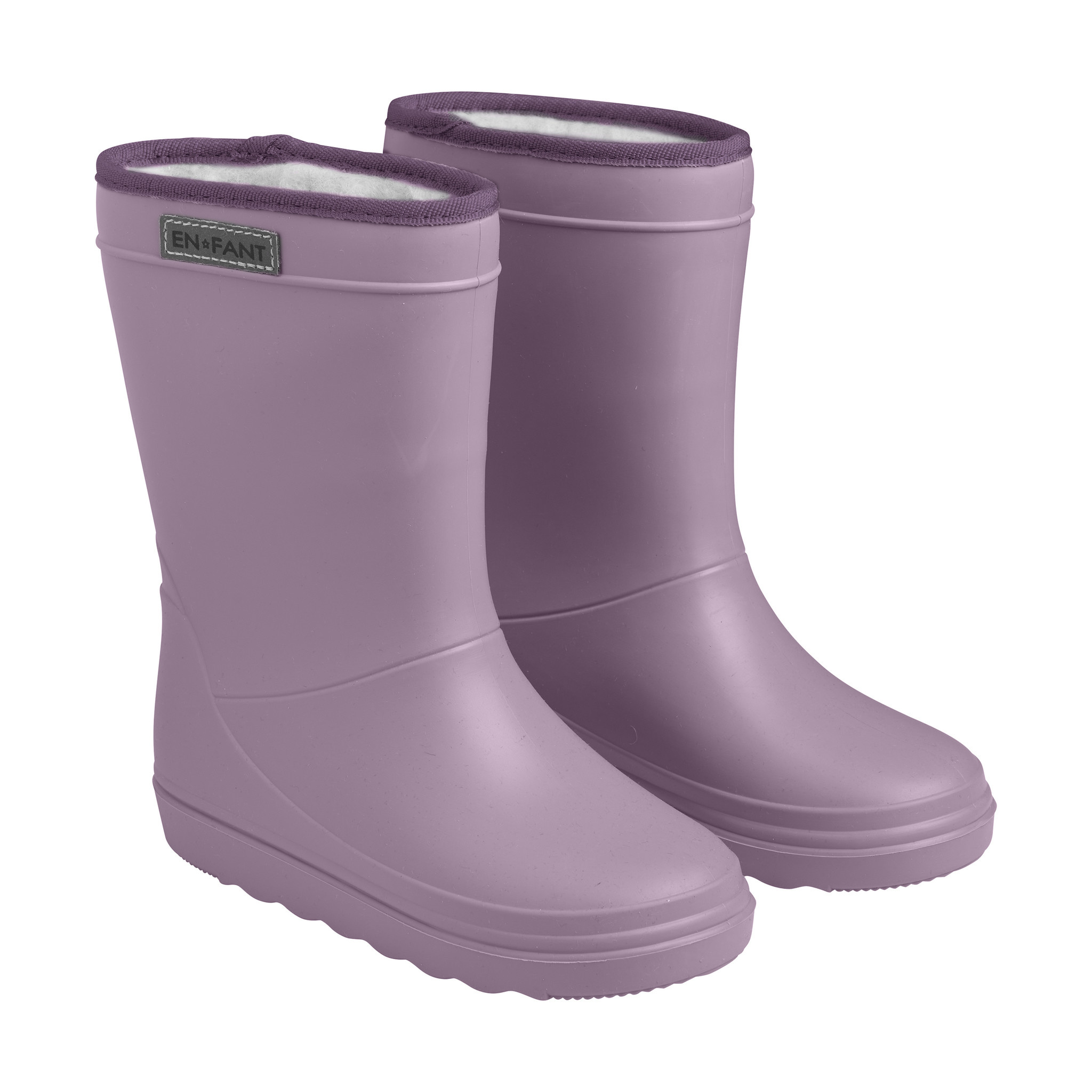 gevoerde regenlaarzen volwassenen - thermo boots print - 6405 - paars - Milck