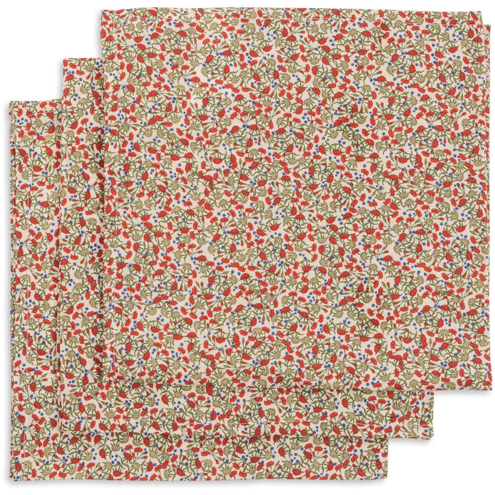 Konges Slojd 3 PACK MUSLIN CLOTH GOTS - Carnations