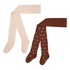 Konges Slojd 2 PACK LUREX TIGHTS-MON CHERI/SHIFTING SAND Konges Slojd 2 PACK LUREX TIGHTS-MON CHERI/SHIFTING SAND