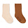 2 PACK TERRY SOCKS - SUN KISS/LEATHER BROWN