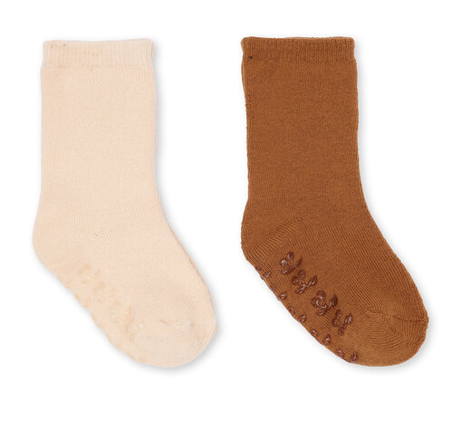 Konges Slojd 2 PACK TERRY SOCKS - SUN KISS/LEATHER BROWN Konges Slojd 2 PACK TERRY SOCKS - SUN KISS/LEATHER BROWN