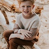 Yuki Kidswear color block sweater - oyster Yuki Kidswear color block sweater - oyster