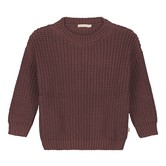 chunky knitted sweater - fig