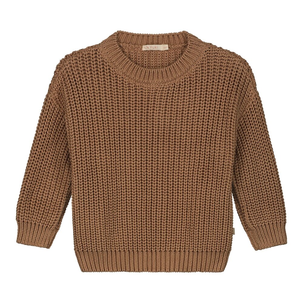 Yuki Kidswear chunky knitted sweater - walnut Yuki Kidswear chunky knitted sweater - walnut