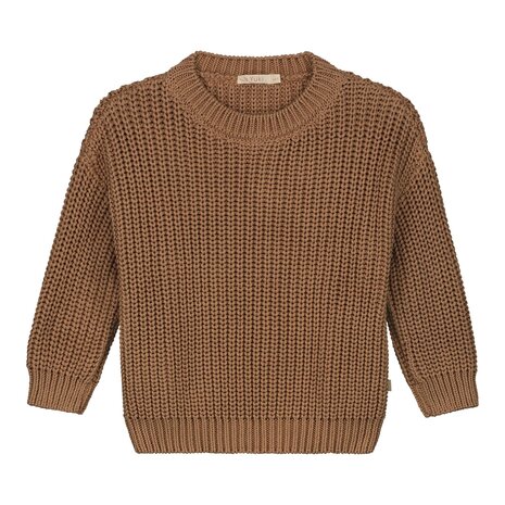 Yuki Kidswear chunky knitted sweater - walnut Yuki Kidswear chunky knitted sweater - walnut