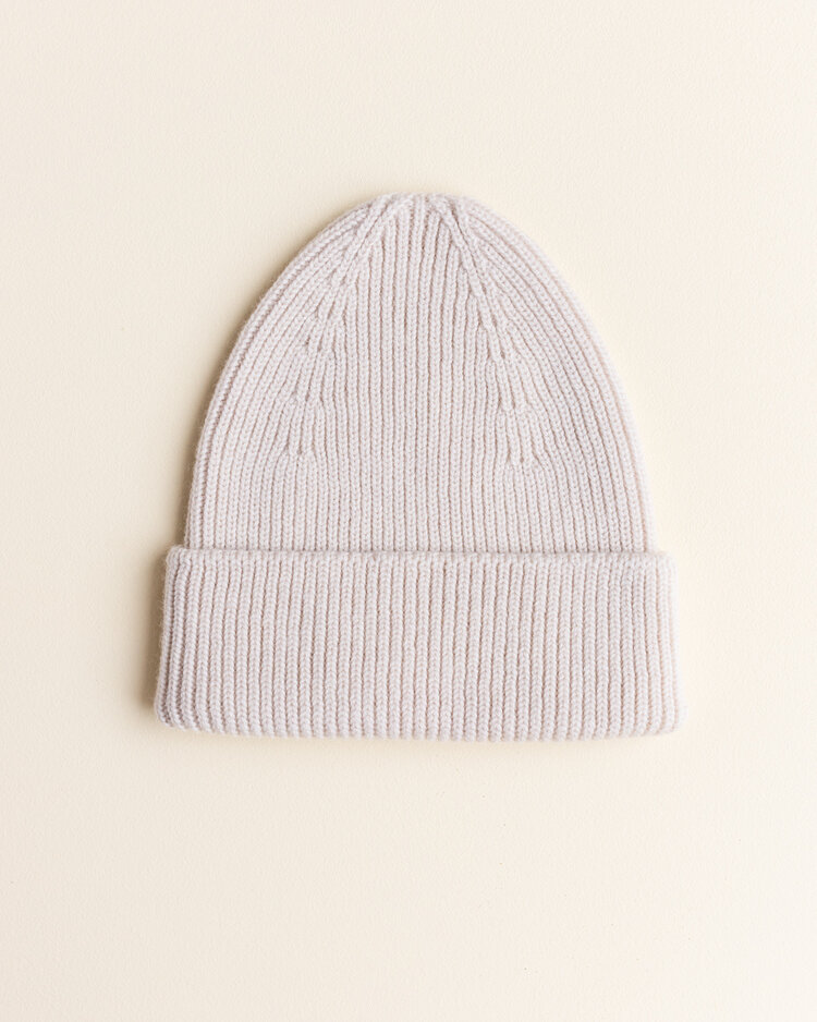 Hvid Babymuts beanie Fonzie NEWBORN Cream