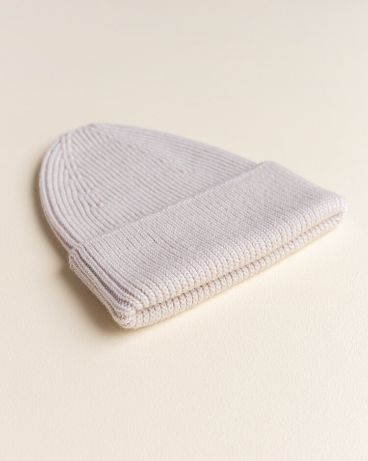 Hvid Babymuts beanie Fonzie NEWBORN Cream