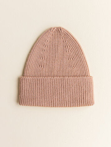 Hvid Babymuts beanie Fonzie NEWBORN Rose