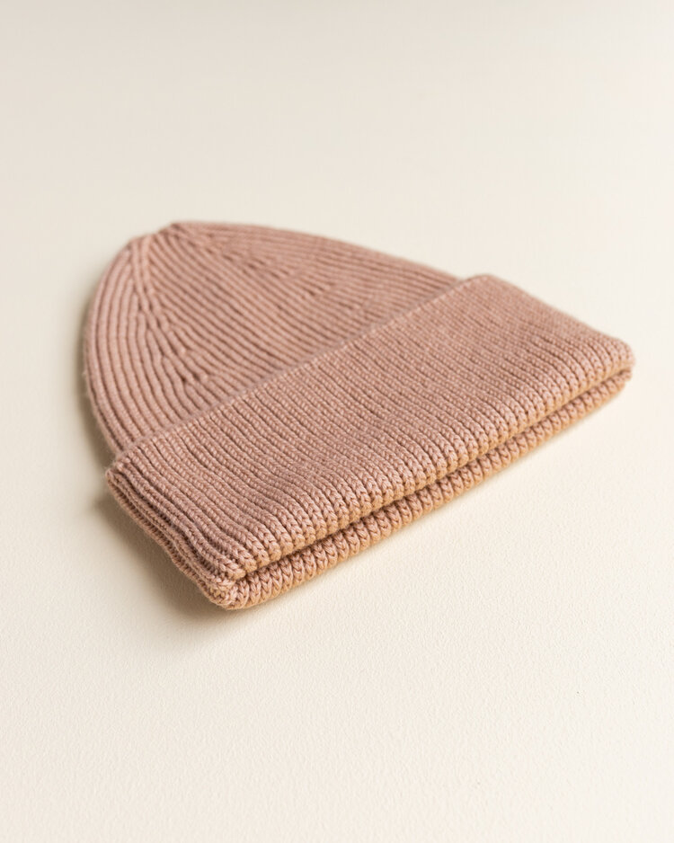 Hvid Babymuts beanie Fonzie NEWBORN Rose