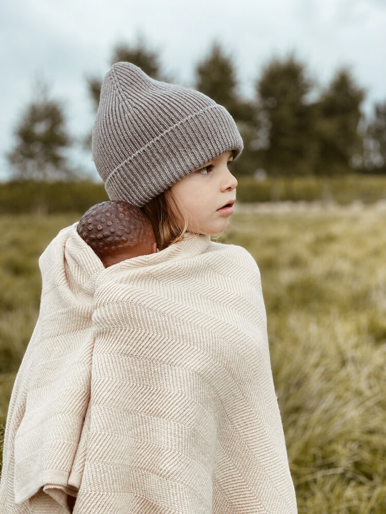Hvid Beanie Fonzie KIDS - Otter - muts