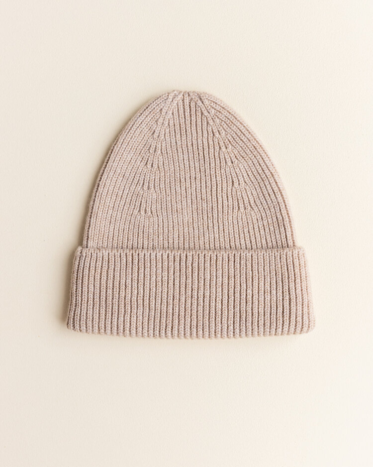 Hvid Beanie Fonzie KIDS - Sand - muts
