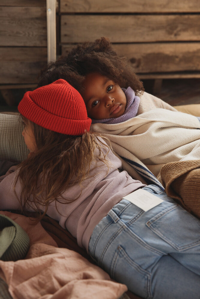 Hvid Tube Scarf Gigi - Lilac