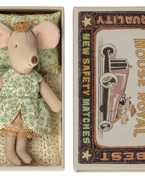 Maileg Princess mouse, Little sister in matchbox Maileg Princess mouse, Little sister in matchbox