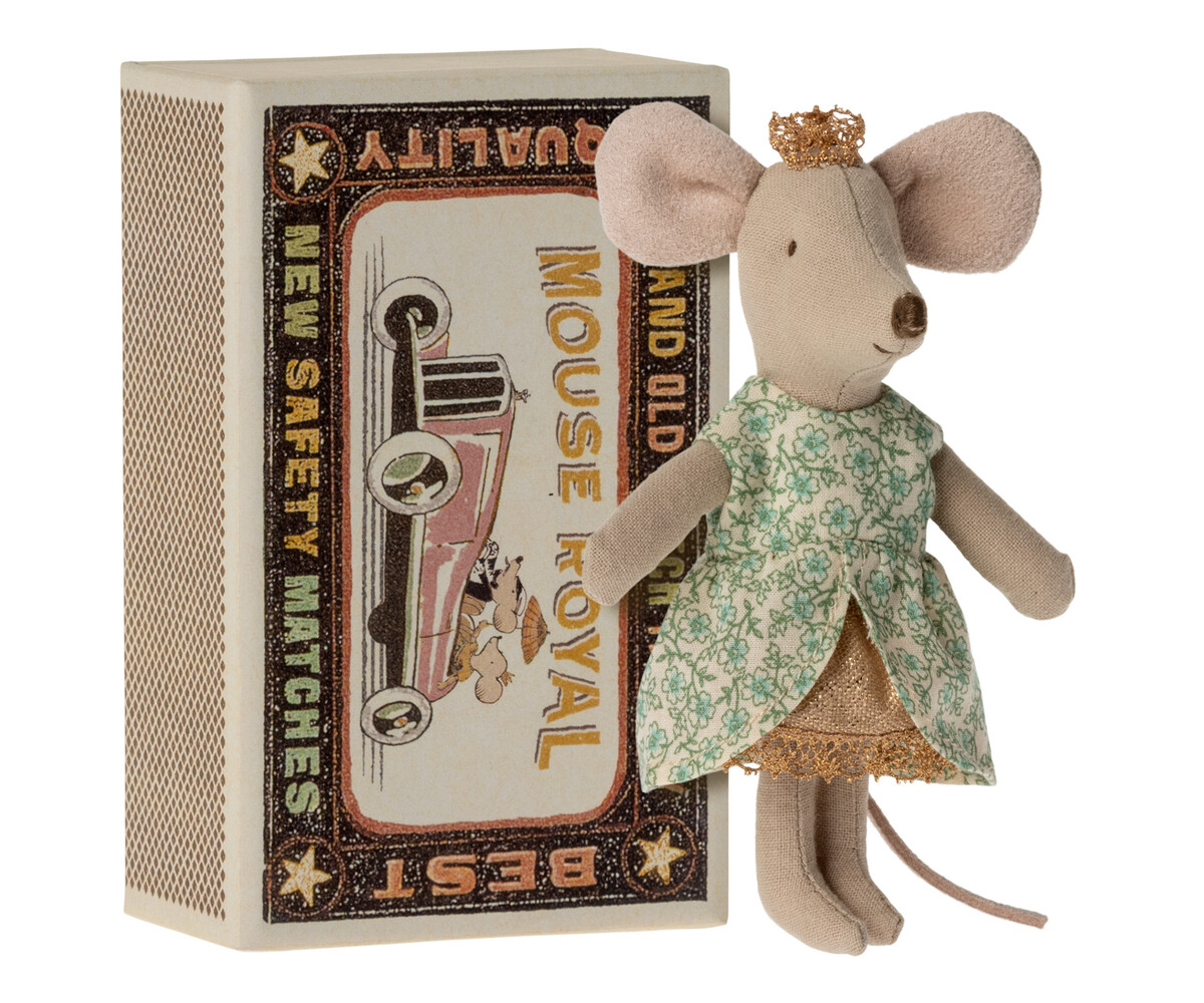 Maileg Princess mouse, Little sister in matchbox Maileg Princess mouse, Little sister in matchbox