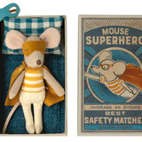 Maileg Super hero mouse, little brother in matchbox